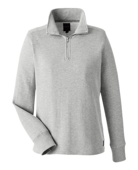 Nautica N17397 Women's Anchor Fleece Quarter-Zip Sweatshirt – Women's 8.3 oz./yd², 60/40 cotton/polyester merc | XS–3XL