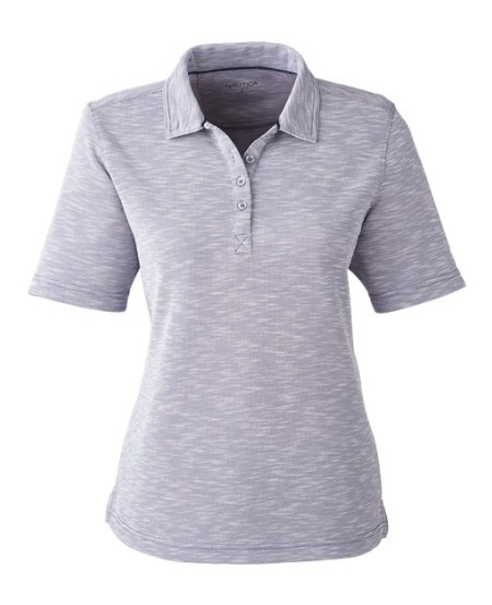 Nautica N17974 Women's Sun Surfer Slub Polo – Women's 5.3 oz./yd², 64/36 modal/polyester slub | XS–3XL