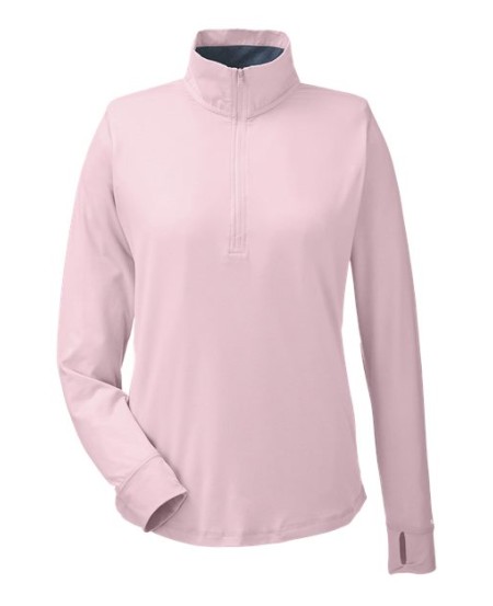Nautica N17925 Women's Saltwater Quarter-Zip Pullover – Women's 5.3 oz./yd², 89/11 polyester/spandex sin | XS–3XL
