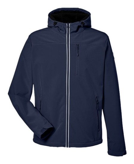 Nautica N17789 Men's Wavestorm Hooded Soft Shell Jacket – Men's 9 oz./yd², 94/6 polyester/spandex stretc | S–4XL