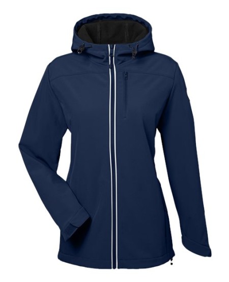 Nautica N17790 Women's Wavestorm Hooded Soft Shell Jacket – Women's 9 oz./yd², 94/6 polyester/spandex stretc | XS–3XL