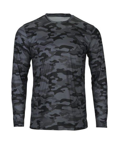 Paragon 238 Woodland Men's Camo Performance Long Sleeve T-Shirt – 3.5 oz. Microfiber UPF 50+ Tee | XS–4XL