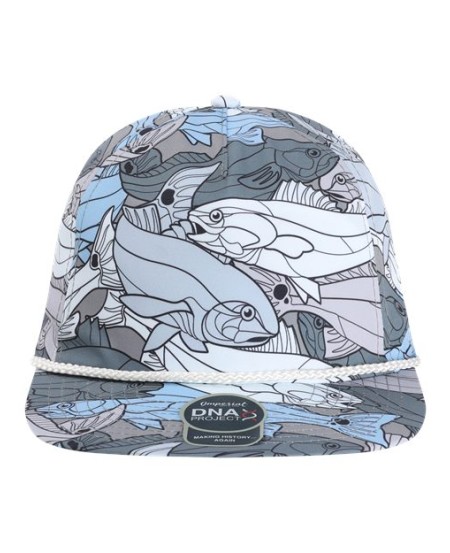 Imperial DNA014 The Golden Hour Cap – 100% Recycled Polyester Sublimated Print Unstructured Five-Panel Stand-Up Windshield Rope Leather Strap Buckle | OSFM