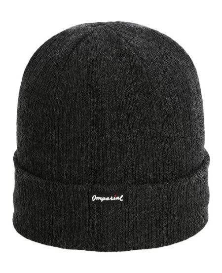 Imperial 6012 The Edelweiss Cuffed Beanie – 10/50/20/20 Cashmere/Merino Wool/Nylon/Tencel Ribbed-Knit 8-Inch Cuffed Beanie | One Size