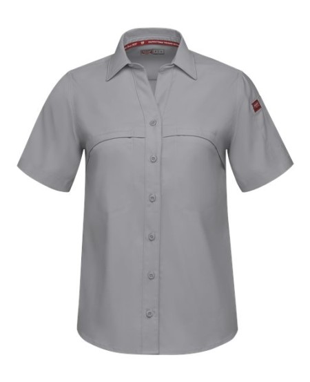 Red Kap TSW1 Women's Cooling Short Sleeve Work Shirt - 5.3 oz. 82/14/4 Poly/Cotton/Elastane Coolcore | XS-3XL