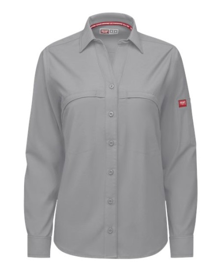 Red Kap TSW3 Women's Cooling Long Sleeve Work Shirt - 5.3 oz. 82/14/4 Poly/Cotton/Elastane Coolcore | XS-3XL