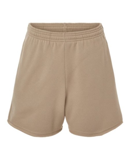 BELLA CANVAS 3787 Women's Cutoff Fleece Shorts – 8 oz. 52/48 Airlume Cotton/Poly Sponge Fleece Cutoff Sweat Shorts with Raw Hem | S–2XL
