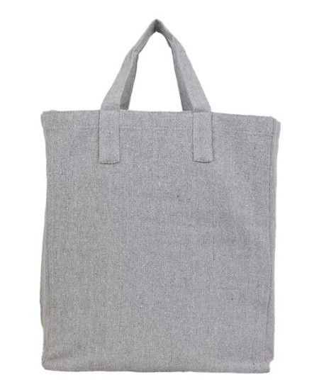Q-Tees S900 Sustainable Grocery Tote Bag – 12 oz. 100% Recycled Canvas with Cardboard Bottom Insert | 12