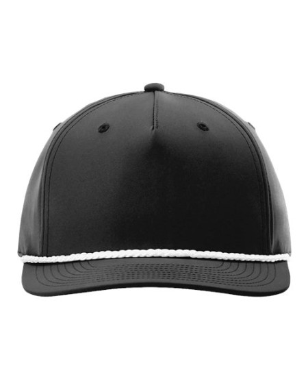 Richardson 258 Five-Panel Classic Rope Cap - 100% Polyester Stay-Dri Lightly Structured Mid Pro | OSFM Snapback