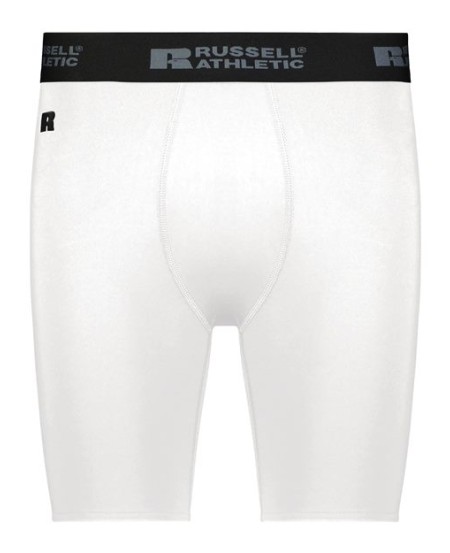 Russell Athletic R24CPM Unisex CoolCore Compression Shorts – 84/16 Polyester/Elastane with Mesh Gusset | XS–3XL