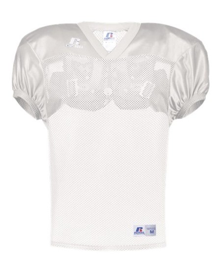Russell Athletic S096BW Youth Stock Practice Football Jersey – Mini Porthole Mesh & Dazzle Warp Knit | Youth M–XL