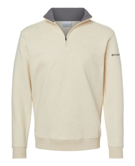 Columbia 212475 Mens Hart Mountain II Half-Zip Pullover - 60/40 Cotton/Polyester Sueded Fleece Body-Contouring Regular Fit Embroidered Logo | S-3X