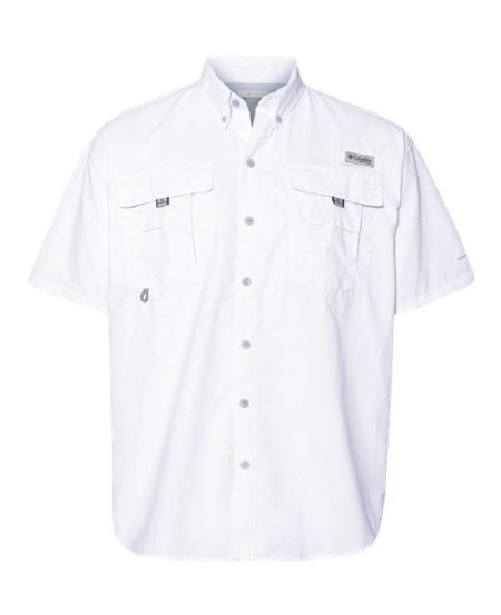 Columbia 212464 Mens PFG Bahama II Short Sleeve Shirt - 100% Tactel Nylon Omni-Shade UPF 50 Quick-Dry Vented Rod Holder Utility Loop | S-3X