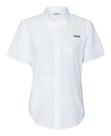 Columbia 212466 Womens PFG Tamiami II Short Sleeve Shirt - 2.4 oz. 100% Polyester Ripstop Omni-Wick Omni-Shade UPF 40 Rod Holder | XS-3X