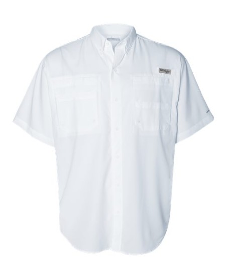 Columbia 212468 Mens PFG Tamiami II Short Sleeve Shirt - 100% Polyester Ripstop Omni-Wick Omni-Shade UPF 40 Quick-Dry Rod Holder | S-3X