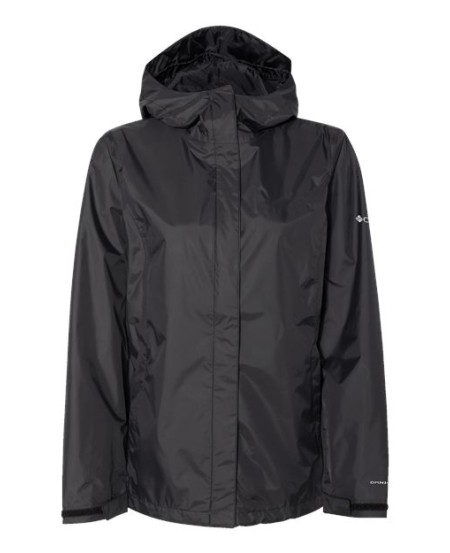 Columbia 212481 Womens Arcadia II Rain Jacket - 100% Nylon Omni-Tech Waterproof/Breathable Fully Seam Sealed Packable Adjustable Storm Hood | S-XXL