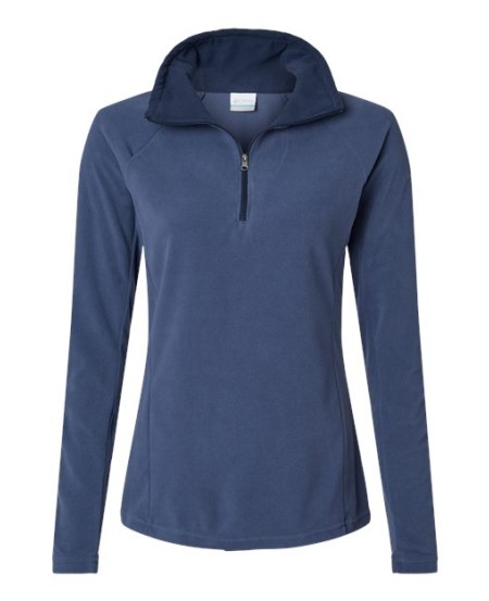 Columbia 212495 Womens Glacial IV Fleece Half-Zip Pullover - 100% Polyester Lightweight Microfleece Comfort Stretch Regular Fit Embroidered Logo | XS-XXL