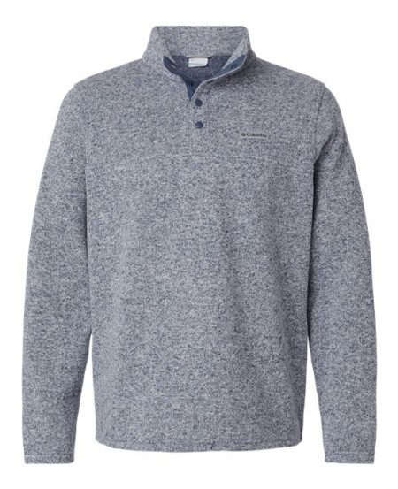 Columbia 209573 Mens Alto Pass Fleece Half-Snap Pullover - 100% Polyester Regular Fit Snap Front Columbia Woven Patch | S-3X