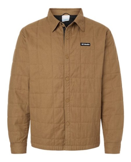 Columbia 205472 Mens Landroamer Quilted Shirt Jacket - 100% Cotton Shell Nylon Lining 60g Microtemp Insulation Snap Closure | S-XXL