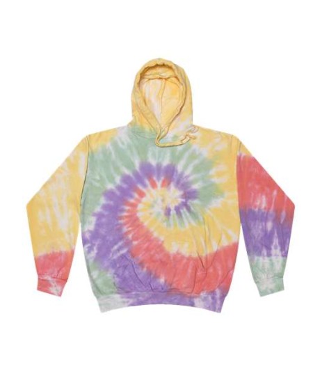 Colortone 8777 Unisex Tie-Dyed Hooded Sweatshirt - 8.5 oz. 60/40 Ring-Spun Cotton Face/Polyester Classic Fit Pullover Hoodie | S-3XL