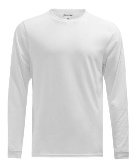 Recover EC102 Unisex Eco Long Sleeve T-Shirt – 4.4 oz. 50/50 Recycled Cotton/Poly, No Dyes | XS–3XL