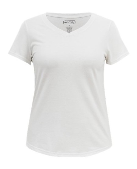 Recover EC200 Women's Eco T-Shirt – 4.4 oz. 50/50 Recycled Cotton/Poly, No Dyes | XS–2XL