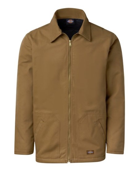 Dickies LC53 Men’s Duck Chore Work Coat – 10 oz. 75/25 Cotton/Polyester Duck Shell with Quilted Nylon/Polyurethane Lining