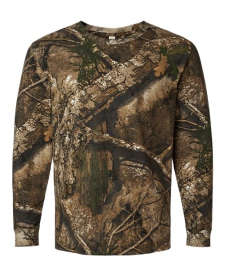 Code Five 3981 Men's Realtree Camo Long Sleeve T-Shirt - 5.5 oz. Officially Licensed Realtree 100% Ring-Spun Cotton Long Sleeve | S-4XL