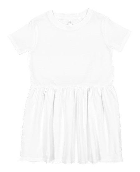 Rabbit Skins 5333 Toddler Girls Fine Jersey Dress – 4.5 oz. 100% CRSC Fine Jersey | 2T–5/6