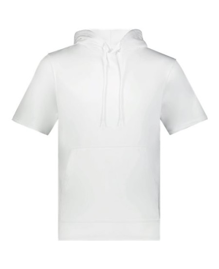 Augusta Sportswear 6871 Unisex Fleece Short Sleeve Hooded Pullover – 5.9 oz. 100% Polyester Wicking Fleece Short-Sleeve Hoodie
