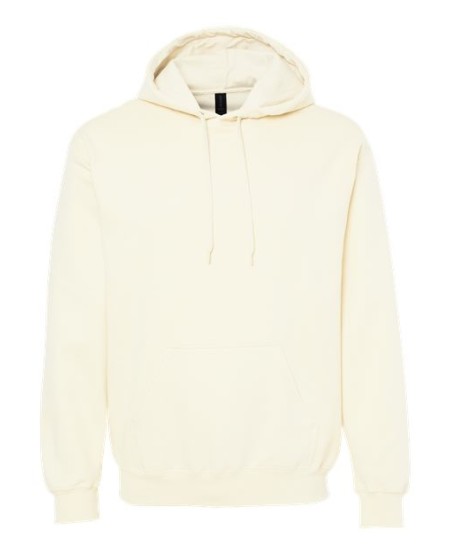 Gildan SF500 Unisex Softstyle® Midweight Hooded Sweatshirt | 100% Cotton Face | 2-Piece Color-Matched Jersey-Lined Hood | Dropped Shoulder | Pouch Pocket | OEKO-TEX