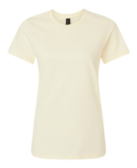 Gildan 5000L Women's Heavy Cotton® T-Shirt – 5.3 oz. 100% US Cotton | Women's Fit | Semi-Fitted | Seamless Rib Collar | Taped Shoulder-to-Shoulder | OEKO-TEX