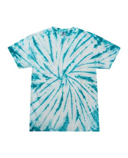 Colortone 1000Y Youth Multi-Color Tie-Dyed T-Shirt - 5.3 oz. 100% Heavyweight Cotton Classic Fit Youth Tie-Dye Tee | XS-L