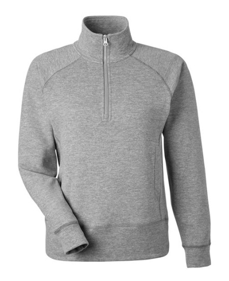 J. America 8743 Women's Electric Fleece Quarter-Zip Sweatshirt – 6 oz. Women's Quarter-zip pullover | S–2XL