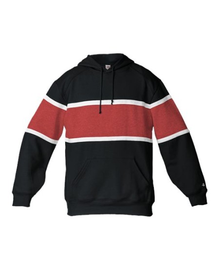 Badger 1282 Unisex United Athletic Fleece Hooded Sweatshirt – 9.5 oz. 60/40 Ring-Spun Cotton/Polyester with Printable Inset Panels | XS–4XL