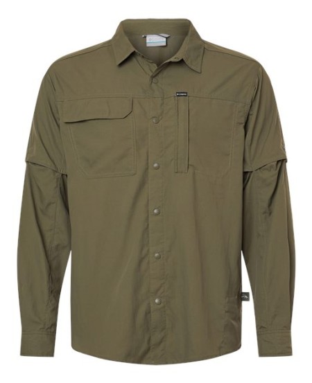 Columbia 212332 Mens Skien Valley Pocket Shirt - 100% Nylon Omni-Shade UPF 50 Omni-Wick Insect Shield Multi-Pocket | S-XXL