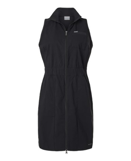 Columbia 211932 Womens Leslie Falls Dress II - 88/12 Polyester/Elastane Knit Omni-Shade UPF 30 Omni-Shield Two-Way Zipper | XS-XXL