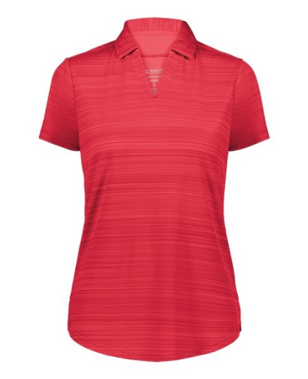 Augusta Sportswear 7002 Women's Pursuit Polo – 100% Polyester Tonal-Stripe Wicking Interlock Knit Ladies Polo | XS–2XL