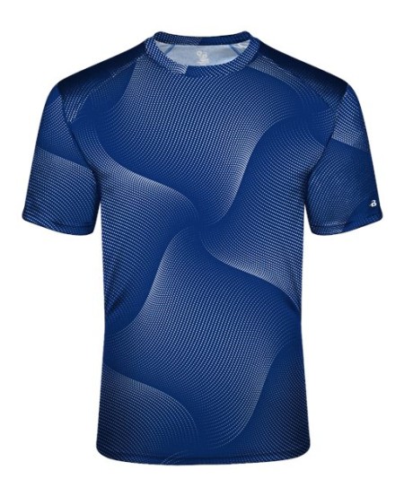 Badger 4213 Unisex Warp Polyester T-Shirt – 100% Sublimated Polyester Warp-Pattern Performance Tee | XS–4XL