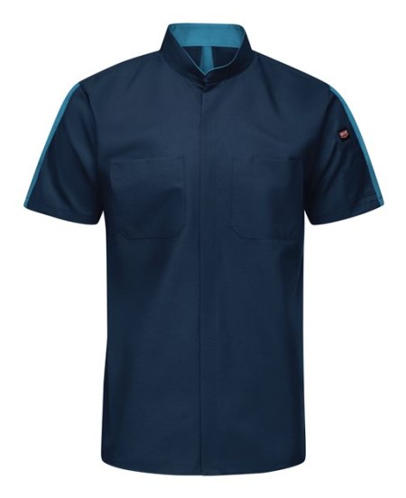 Red Kap SX46T Men's Tall MIMIX Pro Short Sleeve Work Shirt with OilBlok – 4.2 oz. Ripstop + Mesh Panels | Tall Sizes