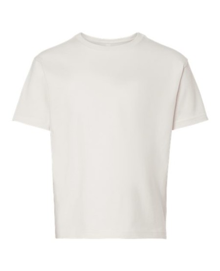 BELLA + CANVAS 3010Y Youth 6 oz. Heavyweight Tee – 6 oz. Airlume Cotton Boxy Relaxed-Fit Youth Short-Sleeve Tee