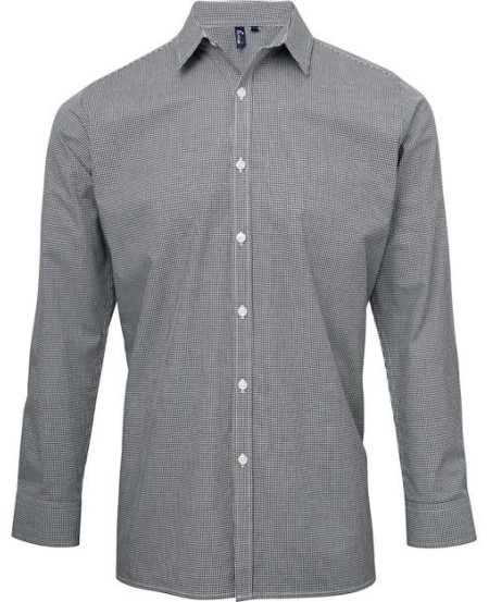 Artisan Collection by Reprime RP220 Men's Gingham Cotton Long Sleeve Shirt – 3.7 oz. 100% Cotton | XS–3XL