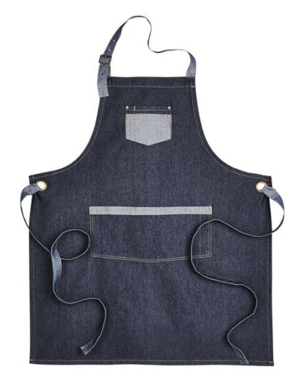 Artisan Collection by Reprime RP127 Domain Contrast Denim Bib Apron – 8 oz. 70/30 Cotton/Poly | One Size