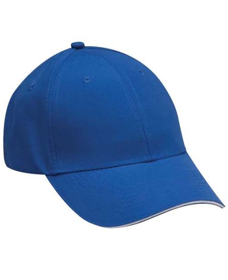 Adams Headwear PE102 Performer Cap – 6-Panel Structured Mid-Profile Moisture-Wicking Polyester Cap with Contrast Sandwich Visor | One Size