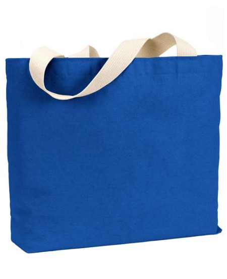 Bayside BS600 USA-Made Canvas Jumbo Tote Bag – 12 oz. 100% Cotton Canvas Oversized Tote with Bottom Gusset | 20
