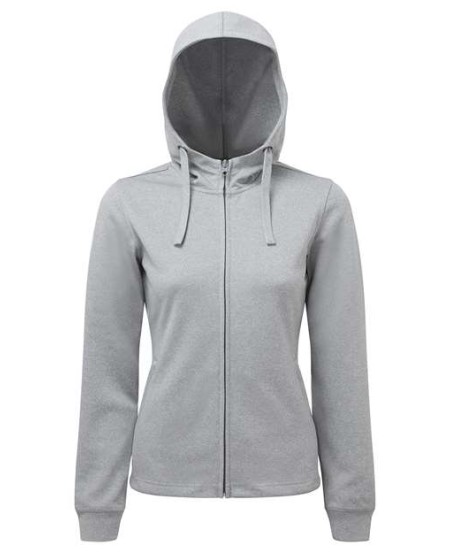 TriDri TD498 Women's Spun Dyed Full-Zip Hooded Sweatshirt – 8 oz. 100% Recycled Polyester | XS–2XL