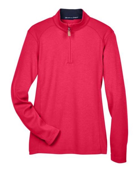 Devon & Jones DG479W Women's DRYTEC20® Performance Quarter-Zip Pullover – 7.7 oz. 100% Cotton Interlock | XS–3XL