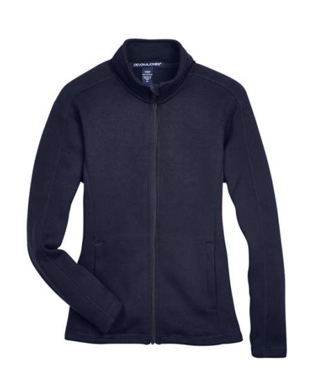 Devon & Jones DG793W Bristol Full-Zip Sweater Fleece Jacket – Women’s 9 oz. Anti-Pill Polyester Fleece | XS–3XL