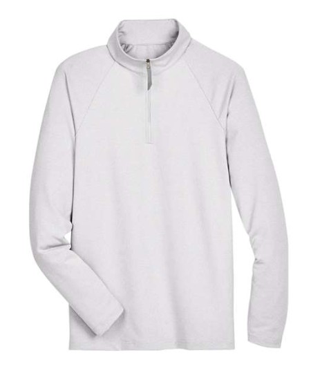 Devon & Jones DG480 Men's CrownLux Performance® Clubhouse Micro-Stripe Quarter-Zip – 8.7 oz. 86/14 Poly/Spandex | S–4XL