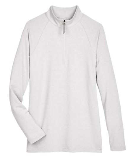 Devon & Jones DG480W Women's CrownLux Performance® Clubhouse Micro-Stripe Quarter-Zip – 8.7 oz. 86/14 Poly/Spandex | XS–3XL